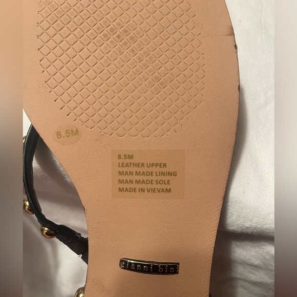 Gianni Bini Black Studded Women's Sandals - Picture 6 of 6